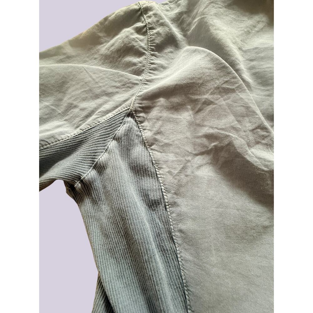 James Perse Women’s Three-Quarter Sleeve Button-Up Shirt Sz. 3-Slate, NWT - Picture 13 of 14